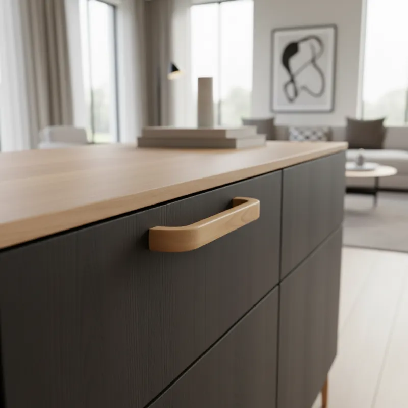 Drvena ručka MIA / Lakirani bukva