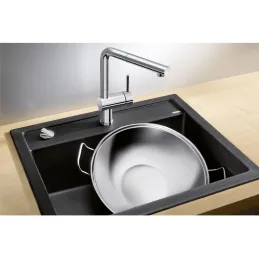 Kameninjski sudoper Blanco DALAGO 6 s ekscentrom / Siva stijena