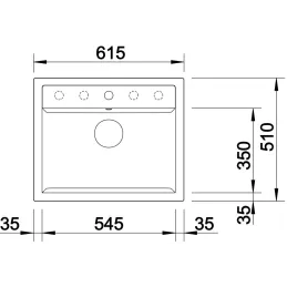 Kameninjski sudoper Blanco DALAGO 6 s ekscentrom / Bijela