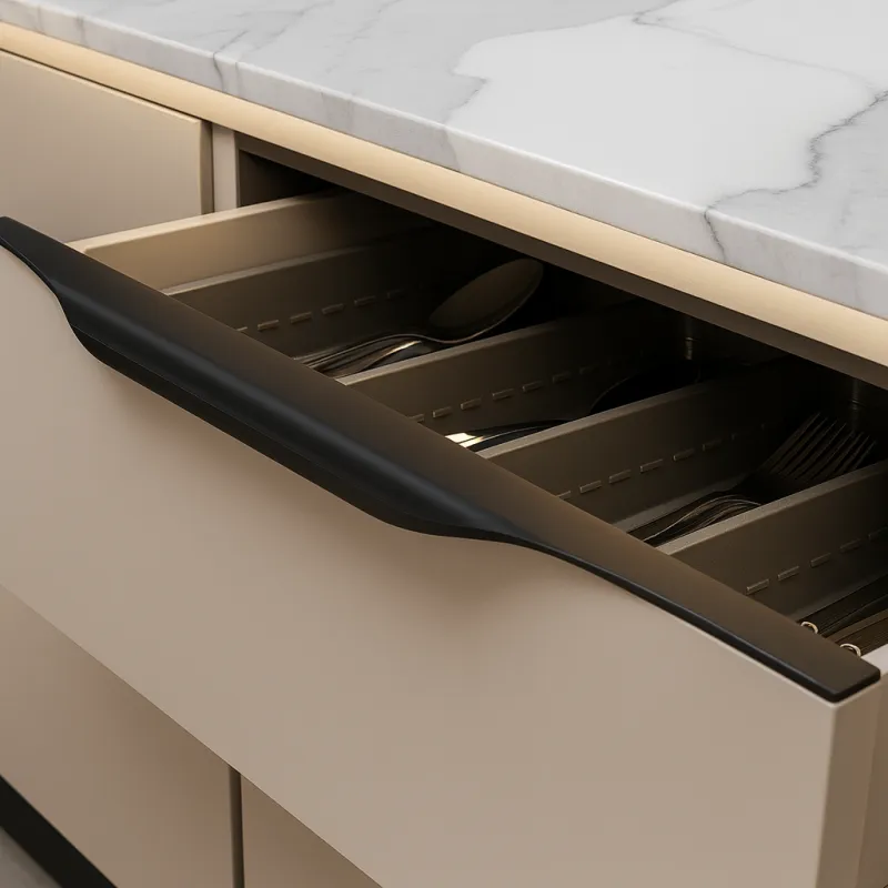 Ugradbena ručka LUTRA / Crna mat