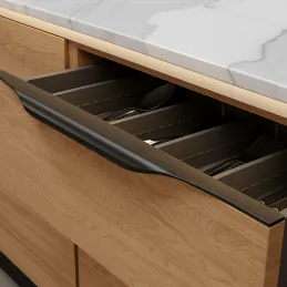 Ugradbena ručka LUTRA / Crna brušena