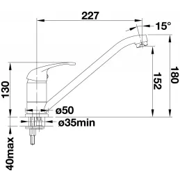 Baterija Blanco DARAS F / krom / za montažu ispred prozora