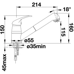 Baterija Blanco DARAS F / krom