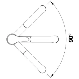 Baterija Blanco DARAS F / krom