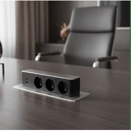 Izvlačna električna utičnica HOPBOX / Brušeni aluminij