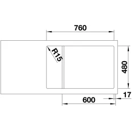 Blanco DINAS XL 6 S Compact sudoper od nehrđajućeg čelika