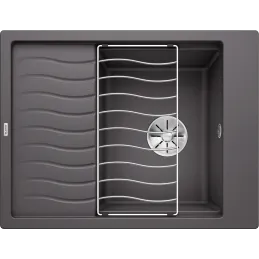 Kameninový sudoper Blanco ELON 45 S s rešetkom / Siva stijena