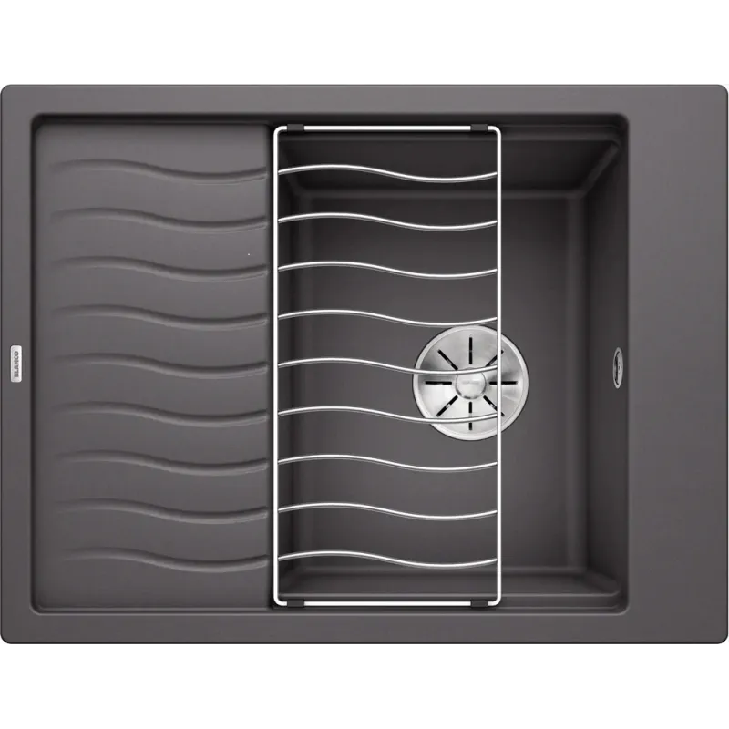 Kameninový sudoper Blanco ELON 45 S s rešetkom / Siva stijena