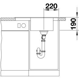 Kameninški sudoper Blanco ELON 45 S s rešetkom / Bijela