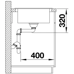 Kameninški sudoper Blanco ELON 45 S s rešetkom / Bijela