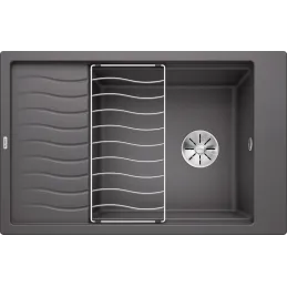 Kuhinjska sudopera od keramičkog kamena Blanco ELON XL 6 S s rešetkom / Siva stijena