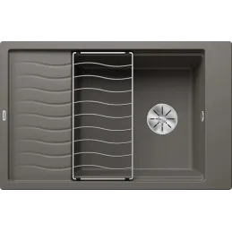 Kameninški sudoper Blanco ELON XL 6 S s rešetkom / Siva vulkan