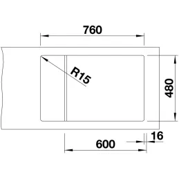 Kuhinjska sudopera od kamena Blanco ELON XL 6 S s rešetkom / Kava
