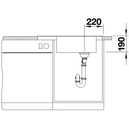 Kuhinjska sudopera od kamena Blanco ELON XL 6 S s rešetkom / Kava