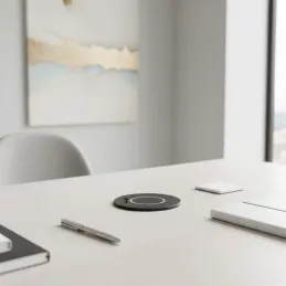 Bežična punjač MULTI 15W + USB A-C / Crna