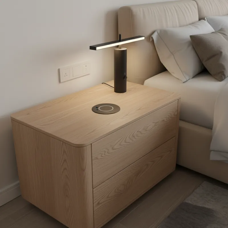 Bežična punjač MULTI 15W + USB A-C / Crna