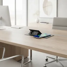 Električna izvlačna utičnica 1x230V + USB punjenje A-C / Crna mat