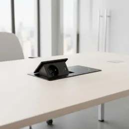 Električna izvlačna utičnica 1x230V + USB punjenje A-C / Crna mat