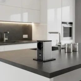 Izvlačna utičnica SQUARE UP FRENCH 1x230V + USB A-C / Crna mat