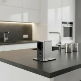 Izvlačna utičnica SQUARE UP FRENCH 1x230V + USB A-C / Nehrđajući čelik