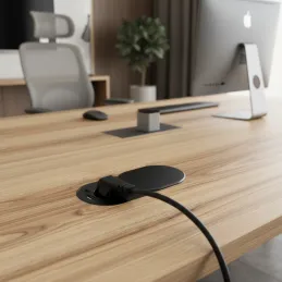 Električna utičnica SLIDE 1x230V + 1xUSB C+A FRENCH / Crna mat