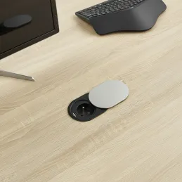 Električna utičnica SLIDE 1x230V + 1xUSB FRENCH / Nehrđajući čelik