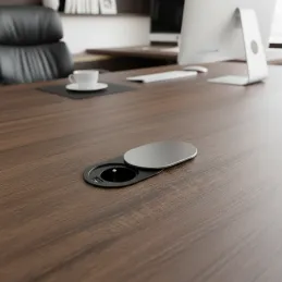 Električna utičnica SLIDE 1x230V + 1xUSB FRENCH / Nehrđajući čelik