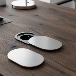 Električna utičnica SLIDE 1x230V + 1xUSB FRENCH / Nehrđajući čelik