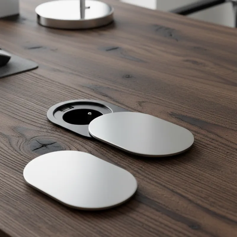 Električna utičnica SLIDE 1x230V + 1xUSB FRENCH / Nehrđajući čelik