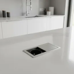 Električna utičnica VersaHit Mono 1 x 230V FRENCH / Neorđajući čelik