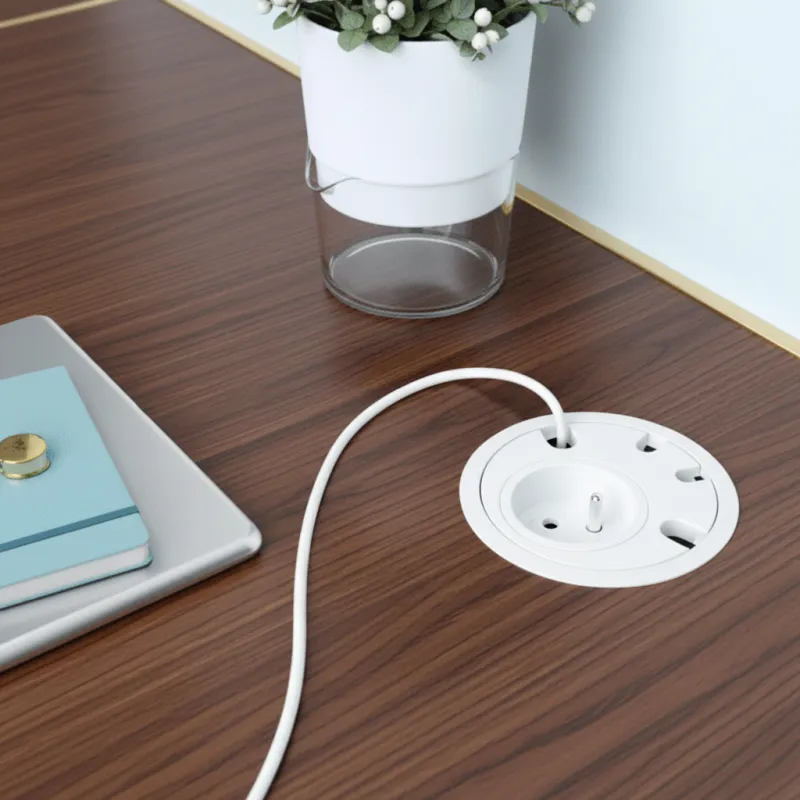 Električna utičnica s kabelskim uvodnicama LOOP IN / Bijela