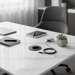 Električna utičnica ATOM FRENCH 1 x 230 V / Crna mat