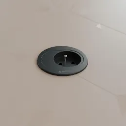 Električna utičnica ATOM FRENCH 1 x 230 V / Crna mat