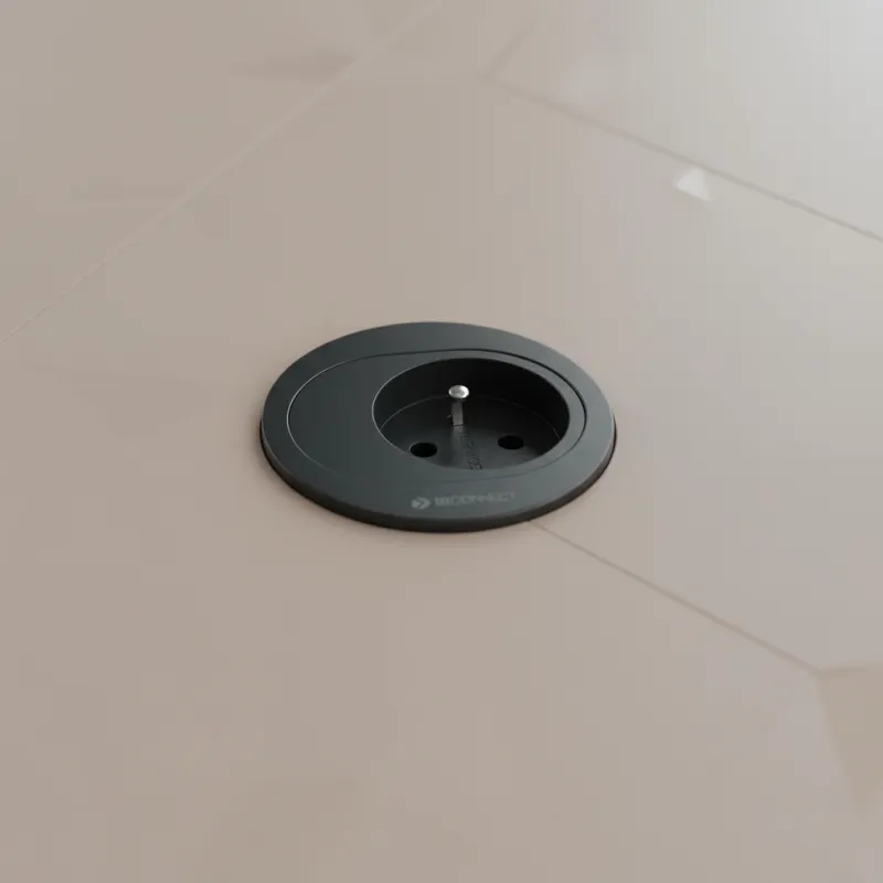 Električna utičnica ATOM FRENCH 1 x 230 V / Crna mat