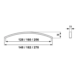 Ručka EMILIO / Aluminij