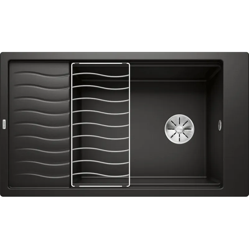 Kameninijski sudoper Blanco ELON XL 8 S s rešetkom / Crna