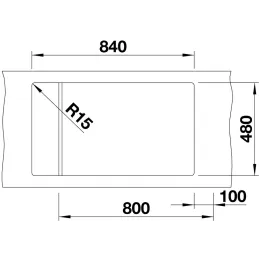 Kameninijski sudoper Blanco ELON XL 8 S s rešetkom / Bijela