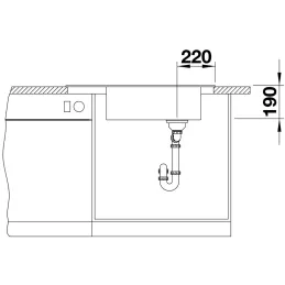 Kameninijski sudoper Blanco ELON XL 8 S s rešetkom / Bijela