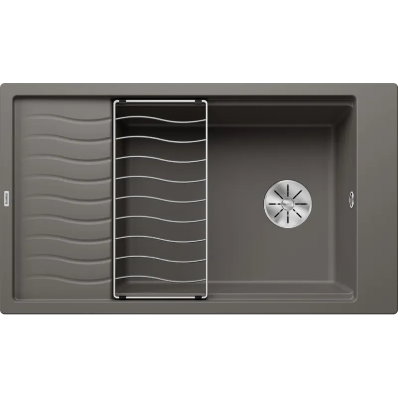 Kameninjski sudoper Blanco ELON XL 8 S s rešetkom / Siva vulkan