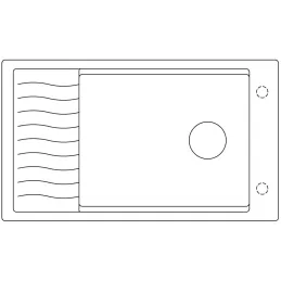 Kuhinjski sudoper od keramike Blanco ELON XL 8 S s rešetkom / Tartufo