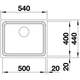 Nerezni sudoper Blanco ETAGON 500-IF/A / s pomičnim tračnicama