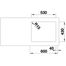Nerezni sudoper Blanco ETAGON 500-IF/A / s pomičnim tračnicama