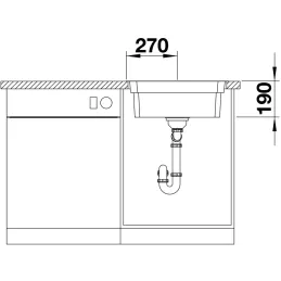 Nerezni sudoper Blanco ETAGON 500-IF/A / s pomičnim tračnicama