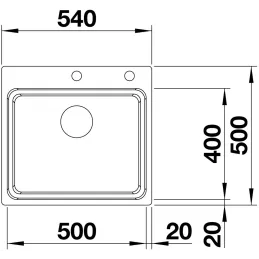 Nerezni sudoper Blanco ETAGON 500-IF/A / s pomičnim letvicama