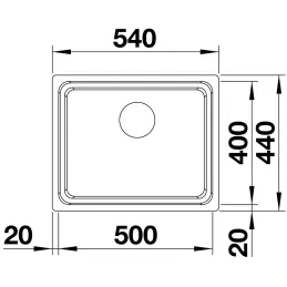 Nerezni sudoper Blanco ANDANO 500-U