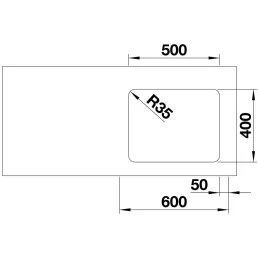 Nerezni sudoper Blanco ANDANO 500-U