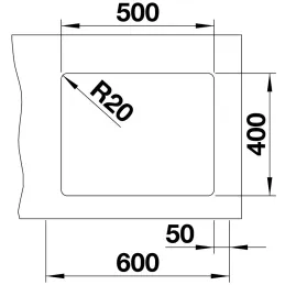 Kameninijski sudoper Blanco ETAGON 500 U / s pomičnim tračnicama