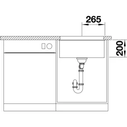 Kameninški sudoper Blanco ETAGON 500 U / s pomičnim vodilicama