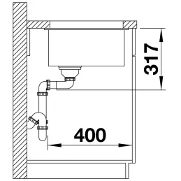 Kamenin sudoper Blanco ETAGON 500 U / s pomičnim vodilicama