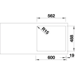 Kamniti sudoper Blanco ETAGON 6 / Kava